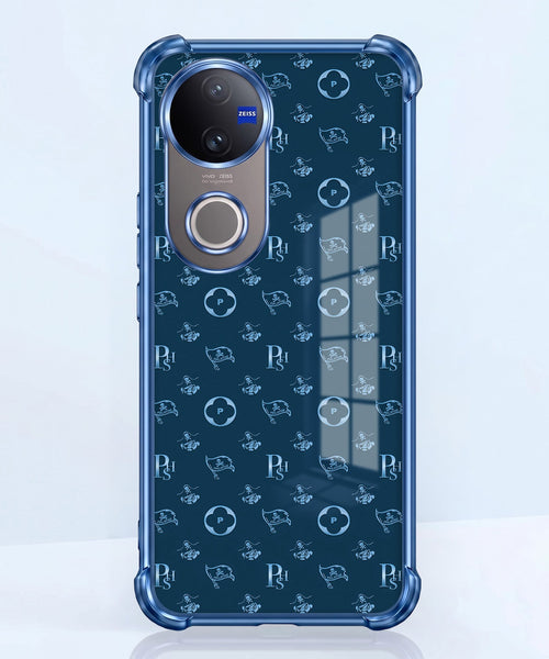 Vivo V50 5G Luxury Monogram Blue Airbags Printed Back Case