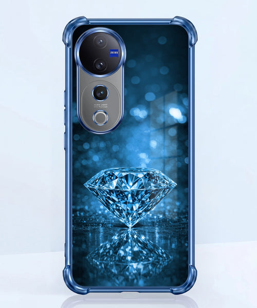 Vivo V40 Pro 5G Blue Diamond Airbags Printed Back Case