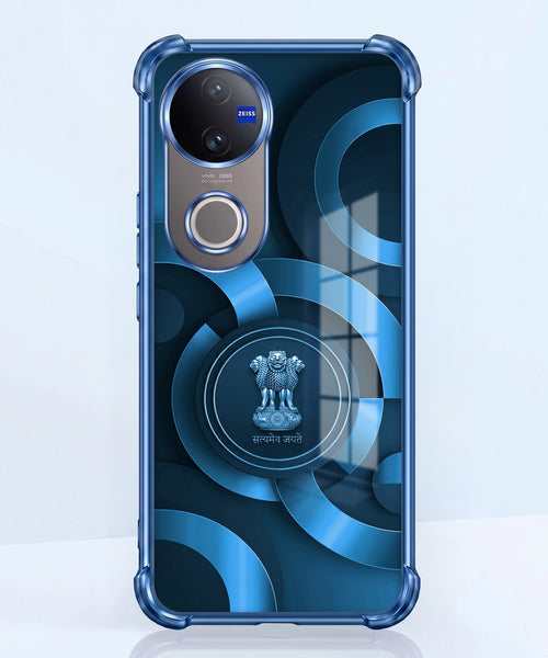 Vivo V50 5G Blue Emblem Airbags Printed Back Case