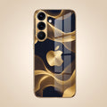 Samsung Galaxy S26 5G Luxury Wave Gold Electroplated Glass Phone Back Case