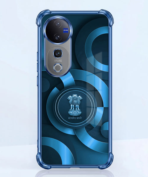 Vivo V40 Pro 5G Blue Emblem Airbags Printed Back Case