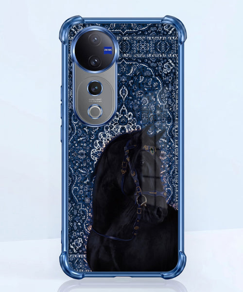Vivo V40 Pro 5G Premium Royal Horse Airbags Printed Back Case