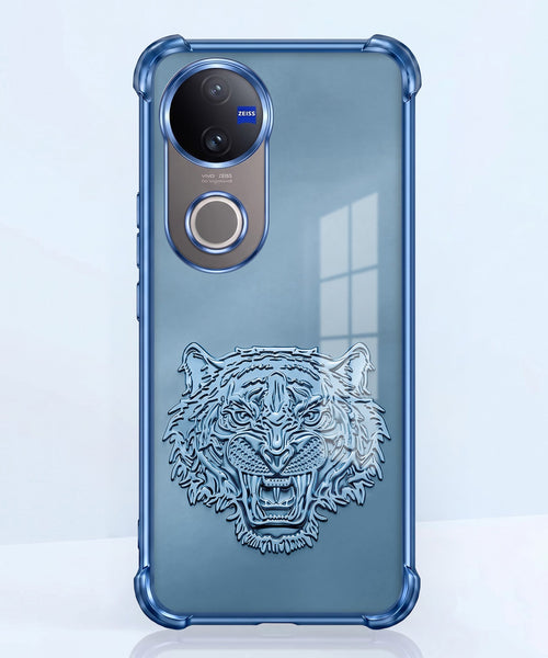 Vivo V50 5G Tiger Face Blue Airbags Printed Back Case