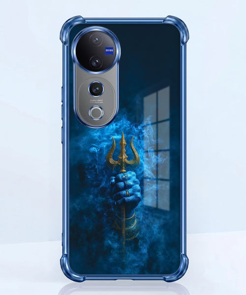 Vivo V40 Pro 5G Premium Golden Trishul Airbags Printed Back Case