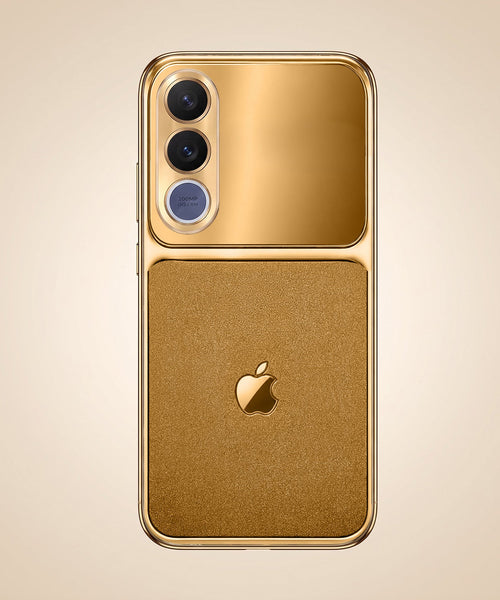 Vivo V70 FE 5G Royal Touch Apple Gold Electroplated Glass Phone Back Case