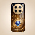 Vivo X300 Pro 5G God’s Plan Evil Eye Gold Electroplated Glass Phone Back Case