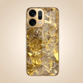 Oppo Reno 14 5G Golden Diamond Shatter Gold Electroplated Glass Phone Back Case