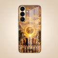 Samsung Galaxy A56 5G Celestial Seven Horses Gold Electroplated Glass Phone Back Case