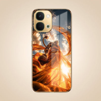 Vivo Y51 Pro 5G Divine Hanuman Gold Electroplated Glass Phone Back Case