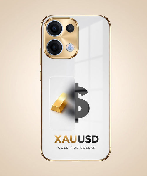 Oppo Reno 13 5G Luxury XAU/USD Gold Electroplated Glass Phone Back Case