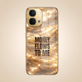 Vivo T5x 5G Money Flows To Me Gold Electroplated Glass Phone Back Case