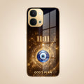 Vivo Y51 Pro 5G God’s Plan Evil Eye Gold Electroplated Glass Phone Back Case