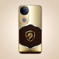Vivo T4R 5G Dragon Crest Gold Electroplated Glass Phone Back Case