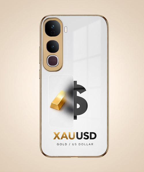 Vivo Y400 Pro 5G Luxury XAU/USD Gold Electroplated Glass Phone Back Case