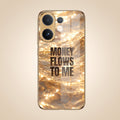 Vivo V60 5G Money Flows To Me Gold Electroplated Glass Phone Back Case