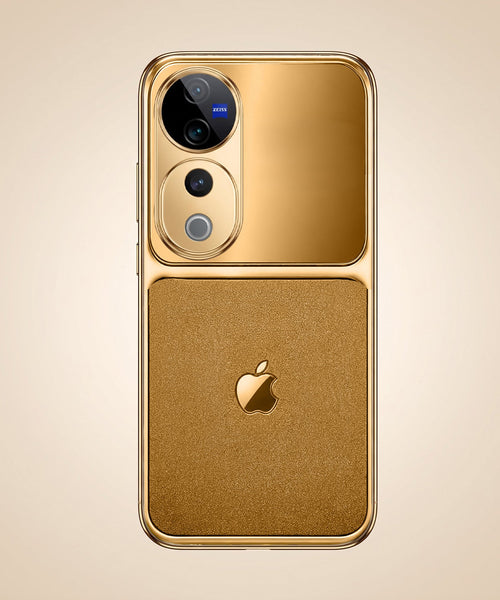 Vivo V40 Pro 5G Royal Touch Apple Gold Electroplated Glass Phone Back Case