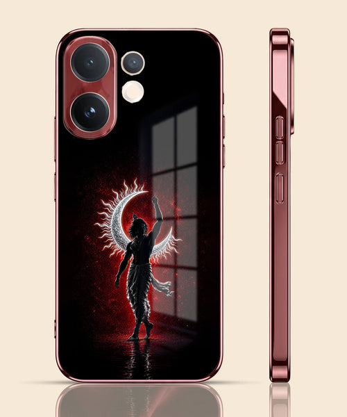 Vivo V60 5G Crimson Divine Burgundy Electroplated Glass Back Case