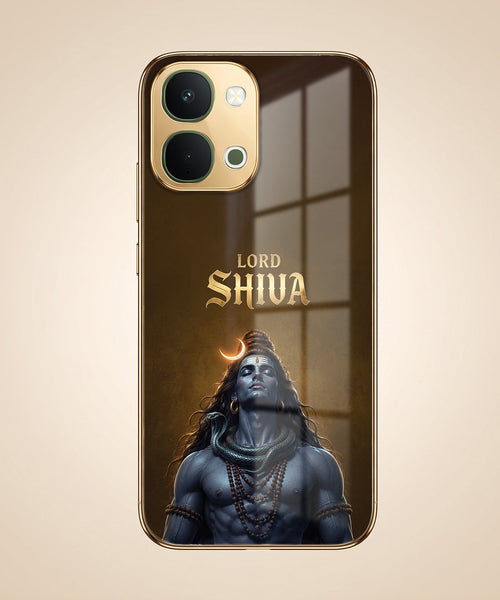 Vivo Y51 Pro 5G Lord Shiva Gold Electroplated Glass Phone Back Case