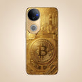 Vivo T4R 5G Bitcoin Gold Electroplated Glass Phone Back Case