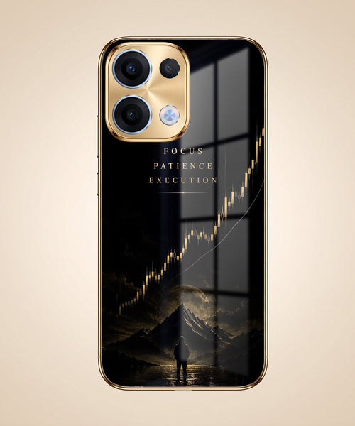 Oppo Reno 13 5G Focus Electroplated Gold Electroplated Glass Phone Back Case