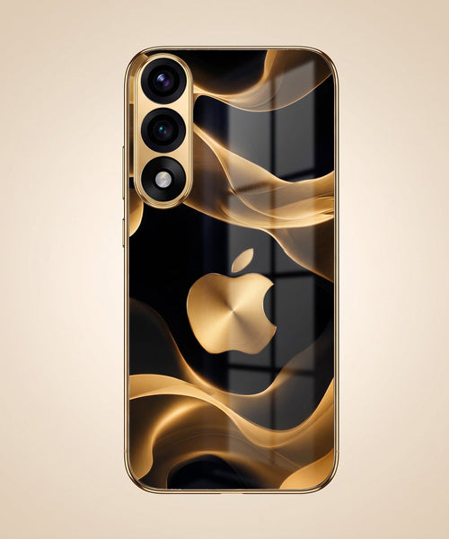 OnePlus Nord 5 5G Luxury Wave Gold Electroplated Glass Phone Back Case