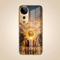 Vivo V40 Pro 5G Celestial Seven Horses Gold Electroplated Glass Phone Back Case