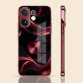 Vivo V60 5G Wave Apple Burgundy Electroplated Glass Back Case