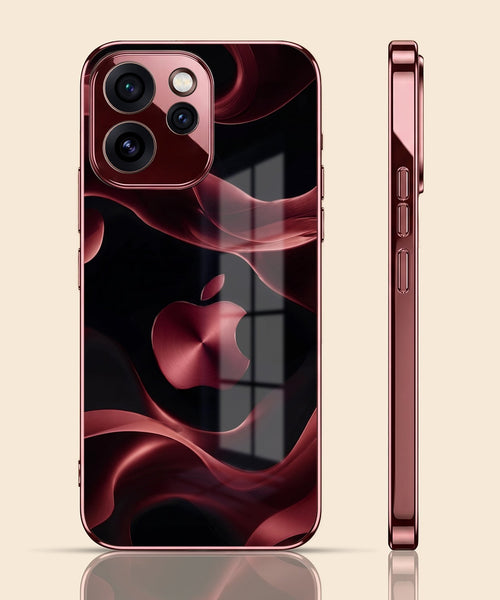 Oppo Reno 15 Pro Mini 5G Wave Apple Burgundy Electroplated Glass Back Case