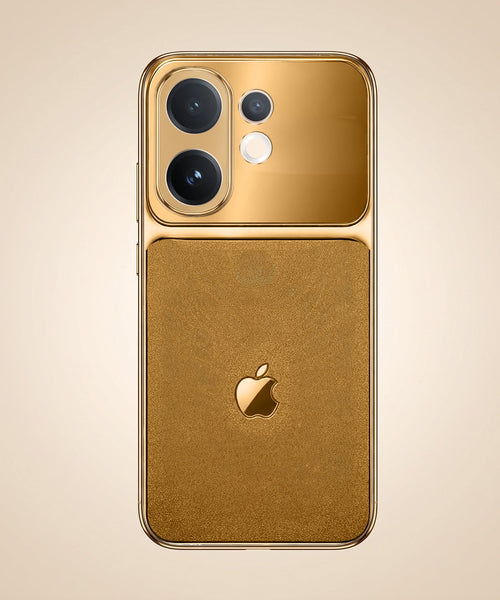 Vivo V60e 5G Royal Touch Apple Gold Electroplated Glass Phone Back Case
