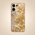 Oppo Reno 13 5G Golden Butterfly Gold Electroplated Glass Phone Back Case