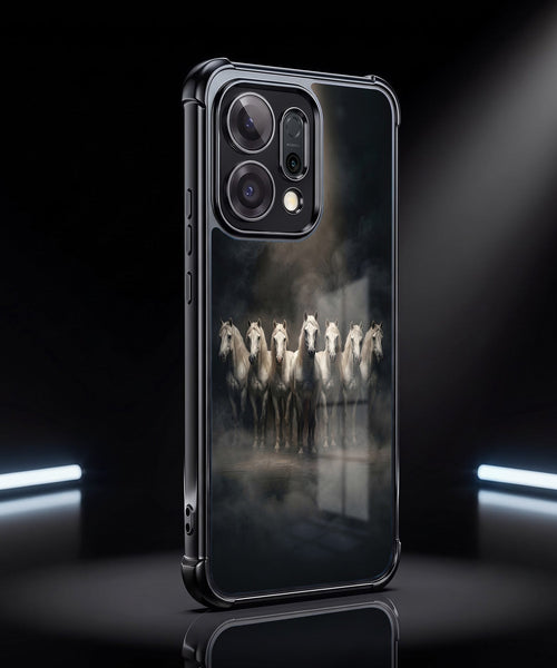 Oppo Reno 14 5G Running Horses Airbags Printed Back Case