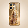 Vivo V60e 5G Luxury Lion Gold Electroplated Glass Phone Back Case