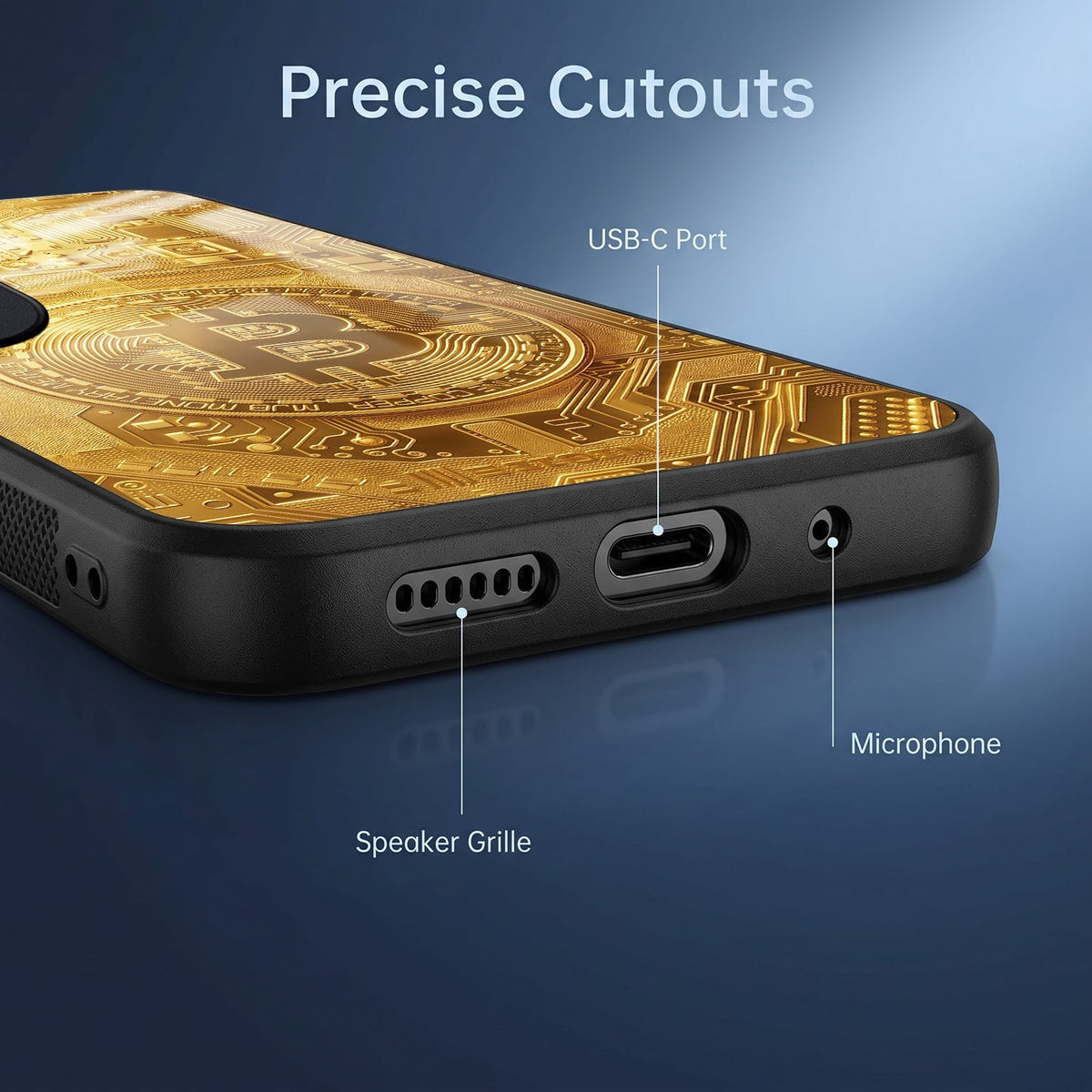 Vivo V40 Pro 5G Bitcoin Acrylic Glass Back Case