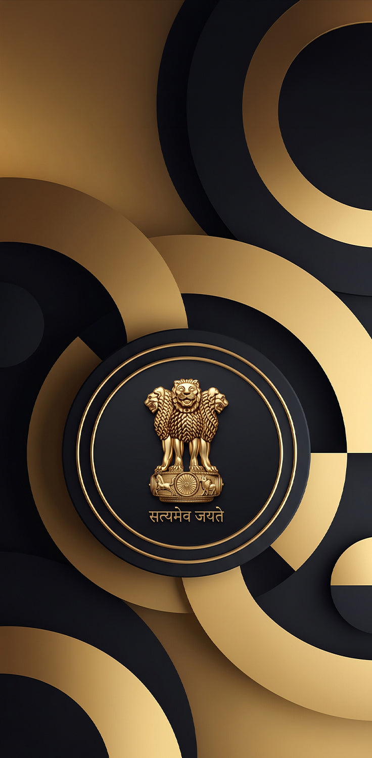 Vivo Y51 Pro 5G Royal Emblem Gold Electroplated Glass Phone Back Case