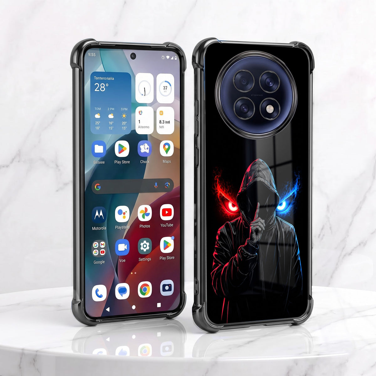 Oppo F31 Pro+ 5G Hooded Shadow Demon Airbags Printed Back Case