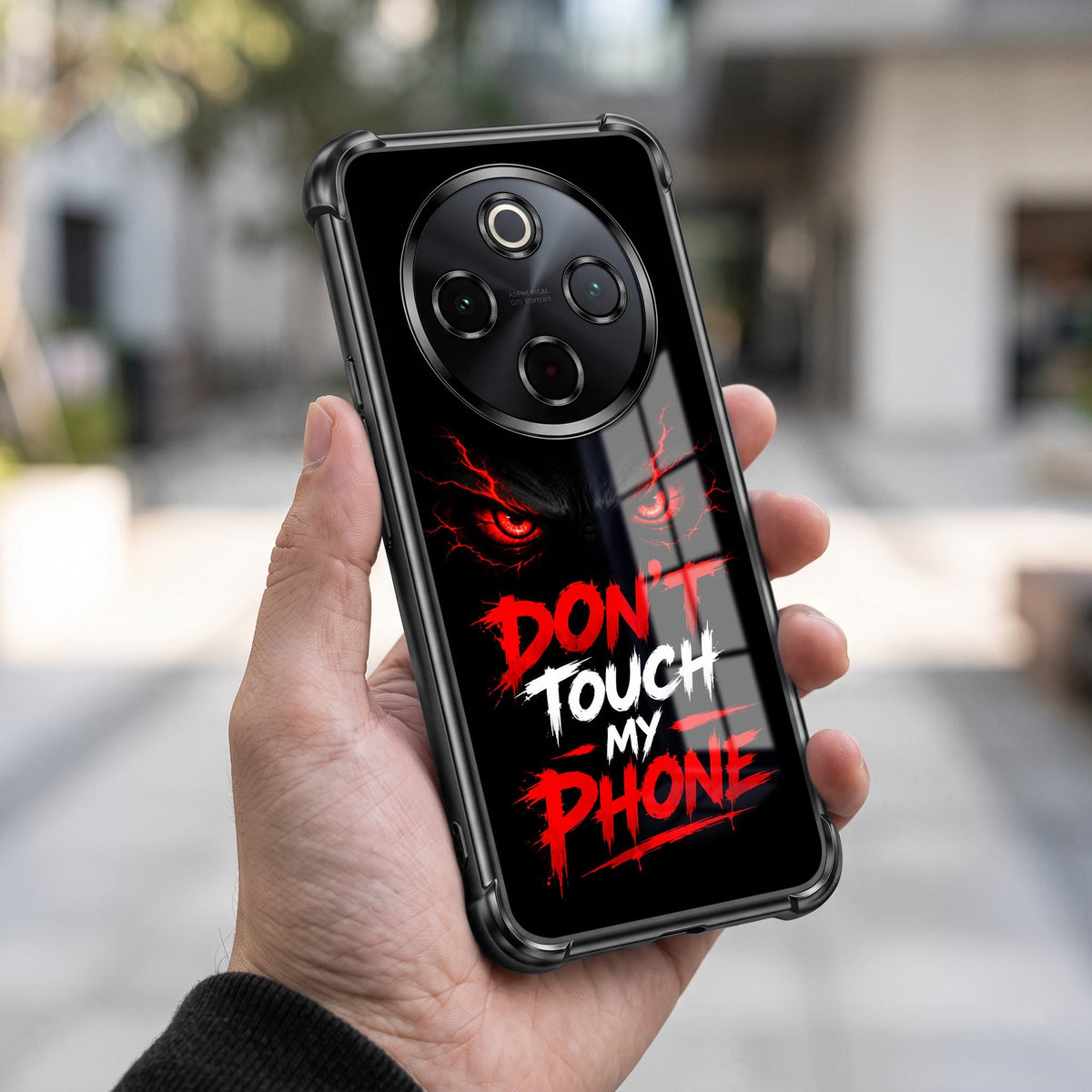 Vivo T4 5G Don't Touch My Phone Airbags Printed Back Case