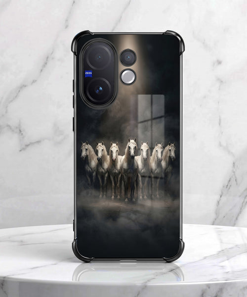 Vivo V60 5G Running Horses Airbags Printed Back Case
