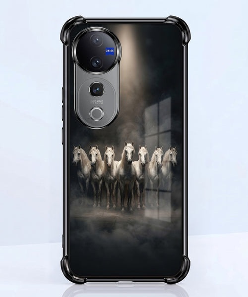 Vivo V40 Pro 5G Running Horses Airbags Printed Back Case