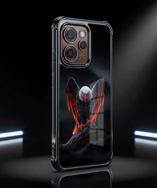 Oppo Reno 15 Pro Mini 5G Premium Black Eagle Airbags Printed Back Case