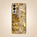 Vivo V70 FE 5G Golden Diamond Shatter Gold Electroplated Glass Phone Back Case