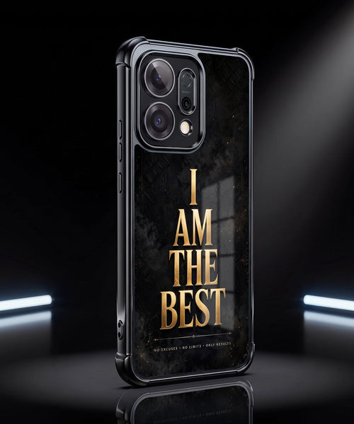 Oppo Reno 14 5G Premium I Am The Best Gold Airbags Printed Back Case