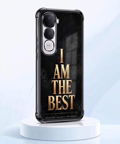 Vivo Y400 Pro 5G Premium I Am The Best Gold Airbags Printed Back Case