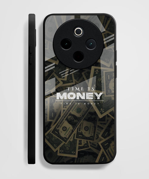 Vivo T4 5G Premium Acrylic Shockproof Glass Back Case (Time is Money)