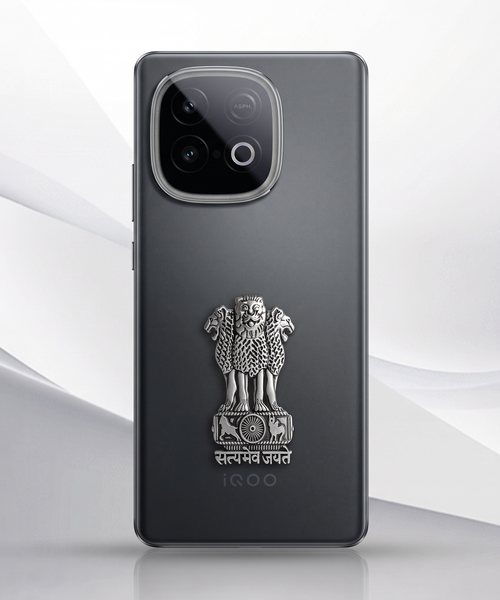 iQOO Neo 10 5G Compatible Satyamev Jayate 3D Metal Emblem Sticker