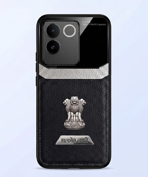 Vivo T2 Pro 5G Satyamev Jayate 2-in-1 Emblem Leather Lens Protective Back Case