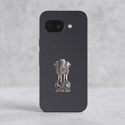 Google Pixel 9a 5G Compatible Satyamev Jayate 3D Metal Emblem Sticker