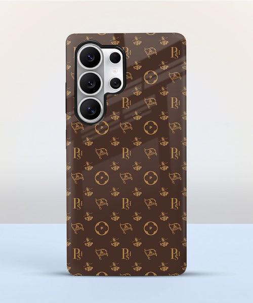 Samsung Galaxy S24 Ultra 5G Luxury Monogram Brown Protective Case