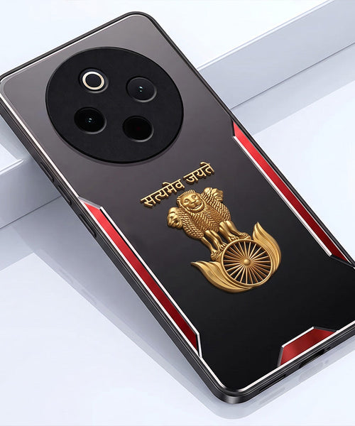 Vivo T4 5G Satyamev Jayate 3D Metal Aluminium Back Case