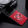 Samsung Galaxy A56 5G Original Luxury Leather Lens Magnifier Ring Stand Case