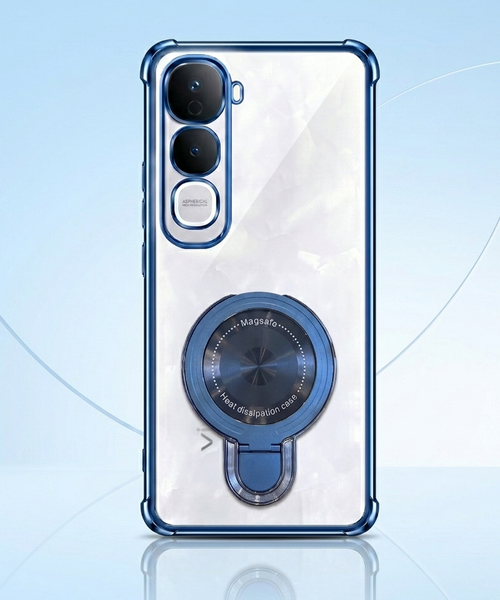 Vivo Y400 Pro 5G Luxury Four Corner Invincible Bracket Ring Stand Case
